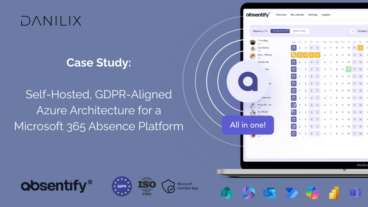 Self‑Hosted, GDPR‑Aligned Azure Architecture for a Microsoft 365 Absence Platform